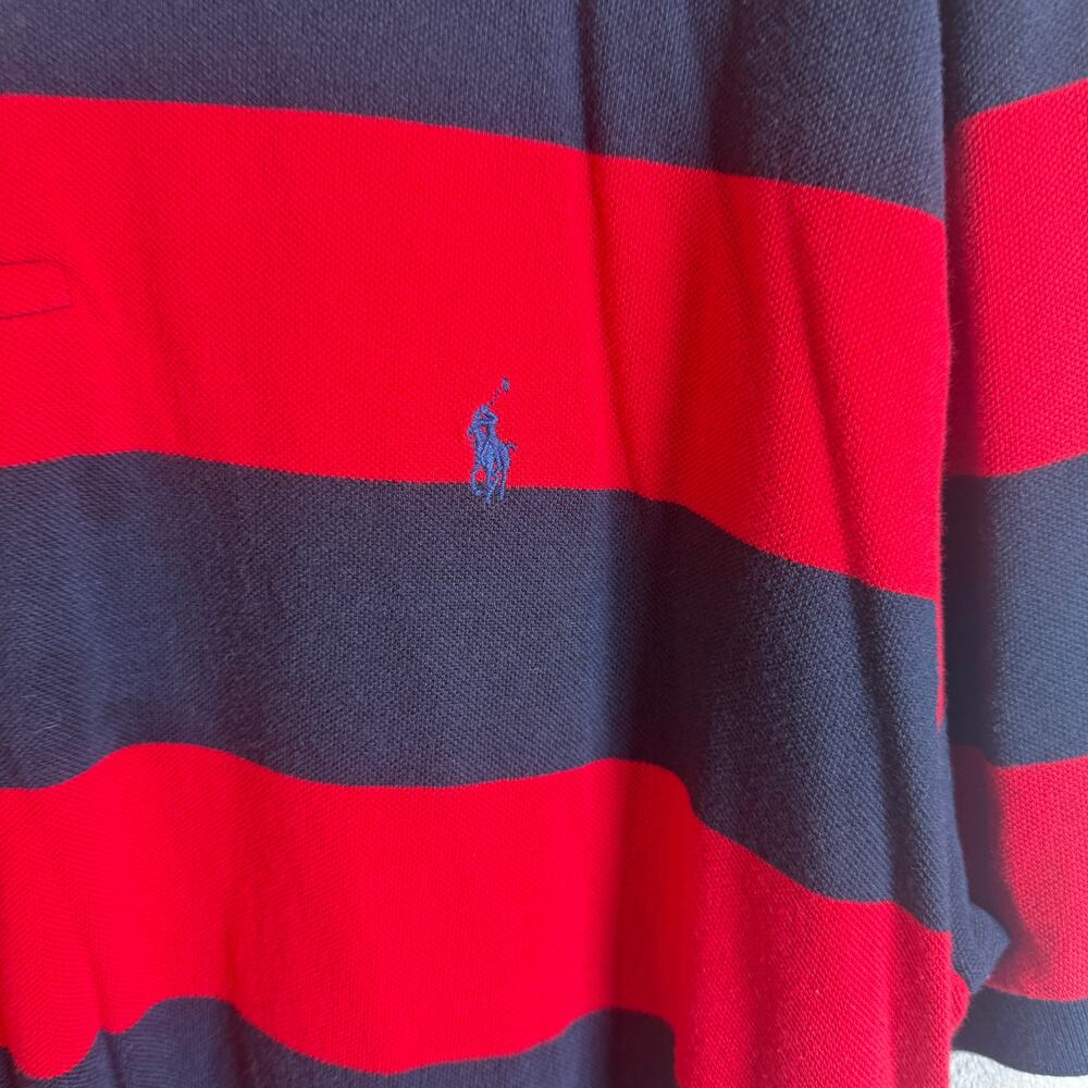 Lot 2 Vintage Polo Ralph Lauren Striped Polo Shirts Mens XXL Pony Logo - Picture 7 of 10
